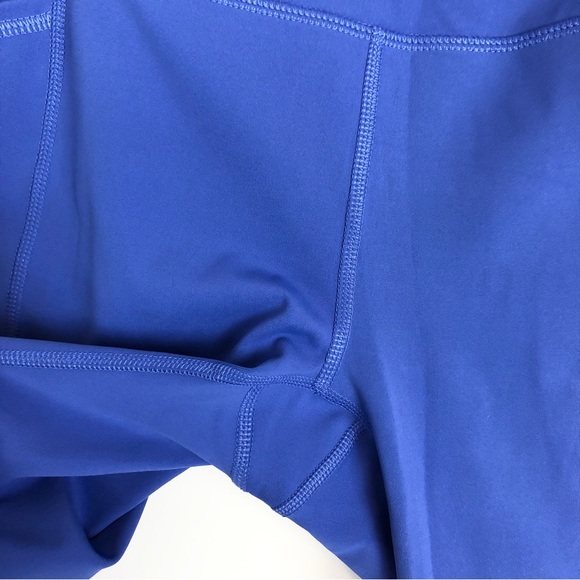 RBX Blue High Rise Cropped Leggings with Pockets - Picture 3 of 5
